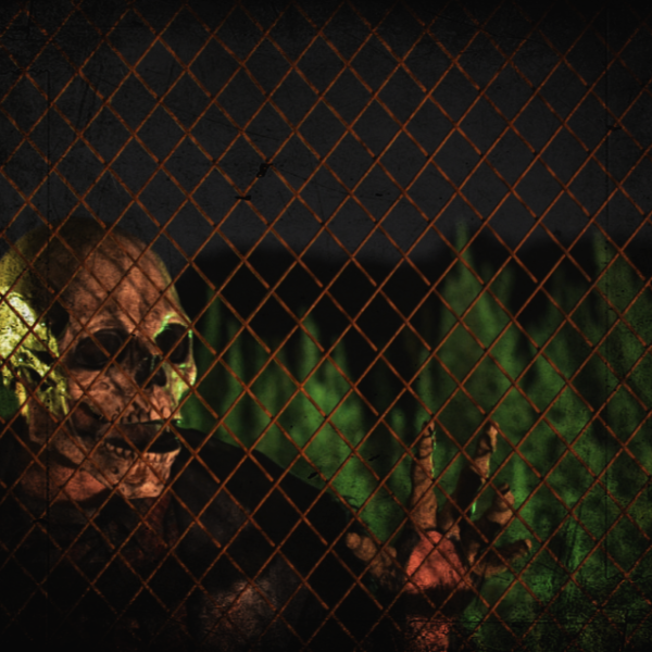Hayride Cemetery Fence scene at Scary Acres Rhode Island