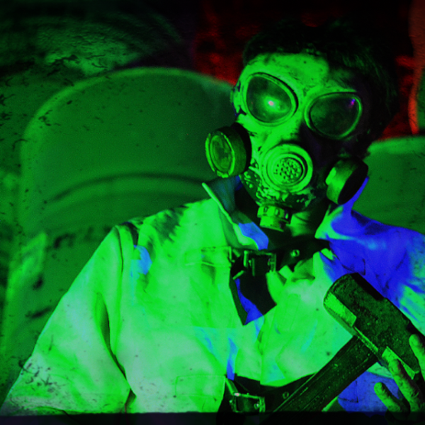 Hayride Toxic scene at night at Scary Acres Rhode Island